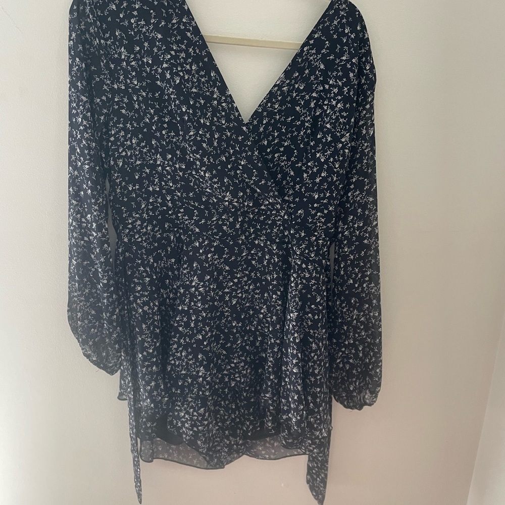 Amazon Navy and White Patterned Jumpsuit